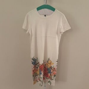 crew neck floral dress